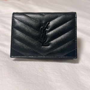 Yves Saint Laurent Flap Card Case monochrome - like new.